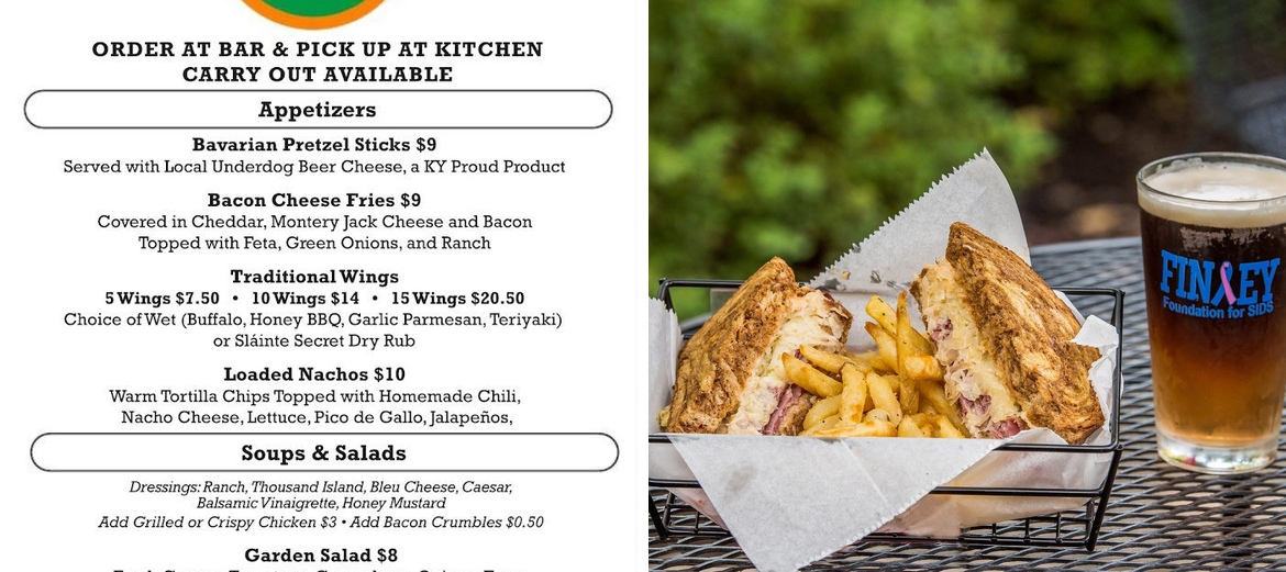 Slainte Public House Menu